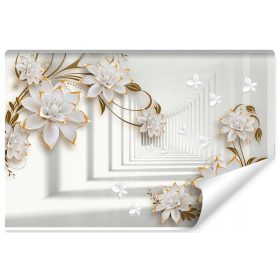 Falikép 3D virágos alagút mélységű nappali 270x405