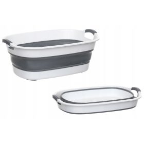   Easyform 40 literes szabadon álló szennyeskosár, fehér, szürke és ezüst árnyalatokkal