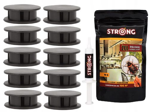  Csótányok ellen Erős 0,1 kg 10 ml + 10× műanyag rovarcsapda