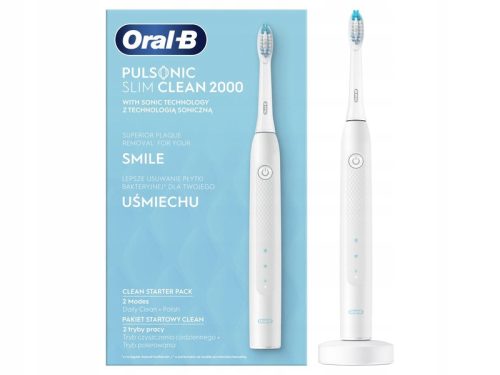  Oral-B Pulsonic Slim Clean 2000 elektromos fogkefe, fehér