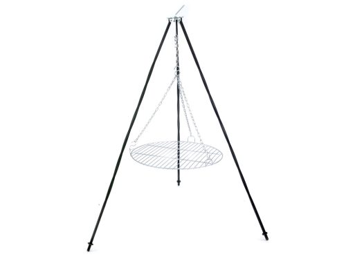  Grill / Állvány / Kovácsolt kerti állvány a tűz fölé, ráccsal 50cm magas 120cm