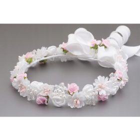    ÁLLADÍTÁSI KOszorúk Fehér és rózsaszín ÁLDOZÁS KOszorú 7M