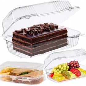   Eldobható étkészlet - Cake -tartály cukrászcsomagolás PET 50SZ