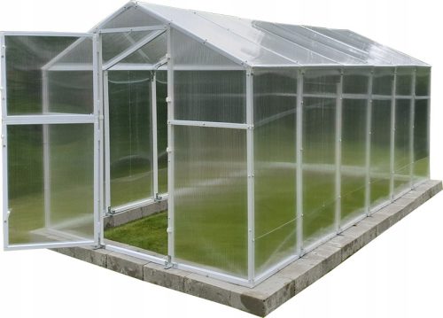Pavilonok, előtetők - POLIKARBONÁT KERTI ÜVEGHÁZ 5,6 m2 POLIKARBONÁT Alagút 210X270 PTF
