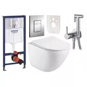    GROHE rejtett FRAME 3 az 1-ben szett + WC-TÁL ÜLÉS nélkül + BIDETTA keverő