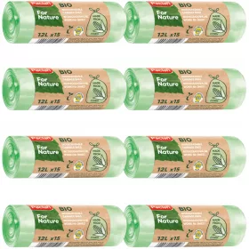  Szemeteszsákok - Biológiailag lebontható hulladékzsákok 12 l - 8 henger