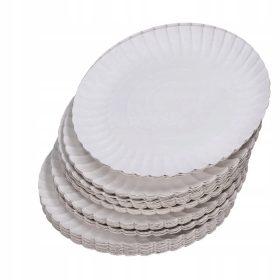  Eldobható étkészlet - Fehér papírtányér 26cm, 100 db, ECO tányérok