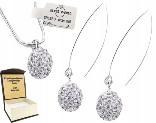 Ékszerek Silver World cirkóniákkal, ezüst golyókkal