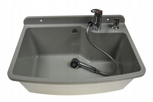  Műanyag mosogató - Gazdasági mosogató nagy kamra 61 cm -es akkumulátor/adagoló