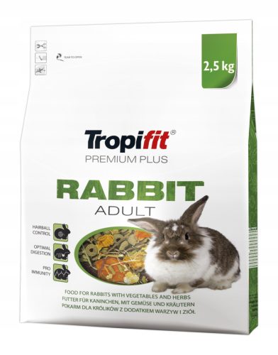 Takarmány kis rágcsálóknak - TropiFit Premium Plus nyúl - 2,5 kg nyúlhoz
