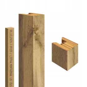   Dekoratív lamell Golddoor L-2800x40x29-DW natúr tölgy Wotan MDF tábla 2,9 x 275 cm