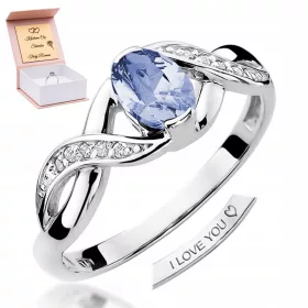    585 arany eljegyzési gyűrű, bármilyen méretű fehérarany és tanzanit