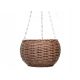  Dixiestore virágcserép 20 cm x 23 x 18 cm átmérő 20 cm műanyag barna és bézs árnyalatok, szürke és ezüst árnyalatok