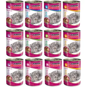    Super Benek macskáknak Chunks Mix Ízek 12x415g Gabonamentes macskafalatok