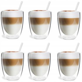 Koktél pohár - Vialli Design latte poharak 320 ml 6 db.