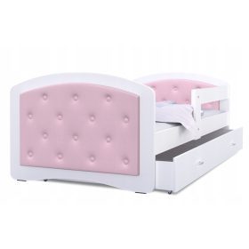   Egyszemélyes ágy gyerekeknek - Kárpitozott ágy 160x80 fiók + matrac Megi
