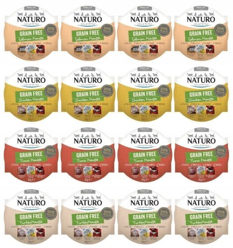 Konzerv macskáknak - Naturo mousse macskáknak Ízek MIX 16x85g