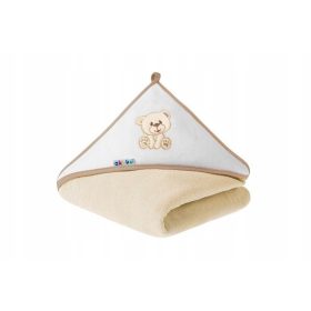   Baba törölköző kapucnival - AKUKU FÜRDŐRUHA MEDVE ECRU 100 X 100 PAMUT