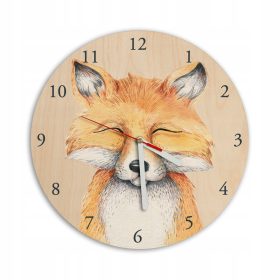   Óra a gyerekszobába - SILENT Fox falióra gyerekszobába, 2 számjegyű