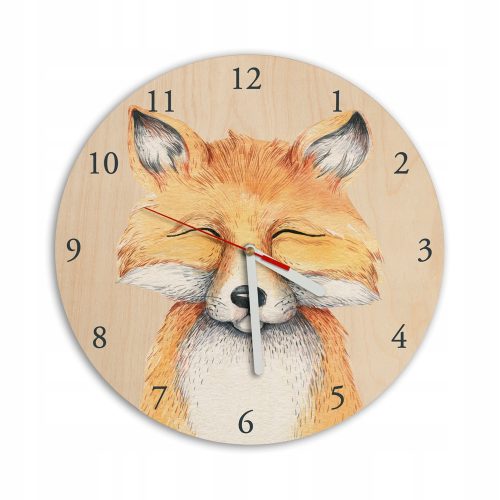 Óra a gyerekszobába - SILENT Fox falióra gyerekszobába, 2 számjegyű
