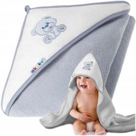   Baba törölköző kapucnival - Akuku Bath Clock Hoper 100x100