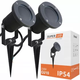   Földbe szúrható lámpa - 2x Garden Lámpa LED fényszóró GU10 IP54 lezárt