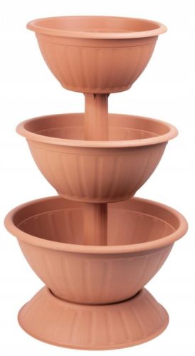  Strend Pro virágcserép 79 cm x 40 x 79 cm átmérőjű 40 cm műanyag barna és bézs árnyalatú