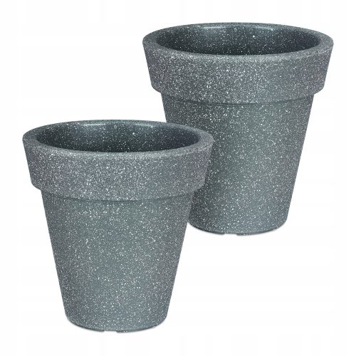  MatMay virágcserép 30,5 cm x 30,5 x 30,5 cm átmérőjű 30,5 cm műanyag szürke és ezüst árnyalatok