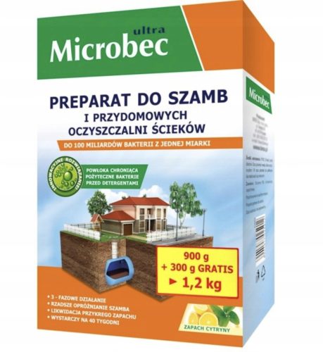  Porkészítmény szeptikus tartályokhoz Bros Microbec Ultra 1,2 kg