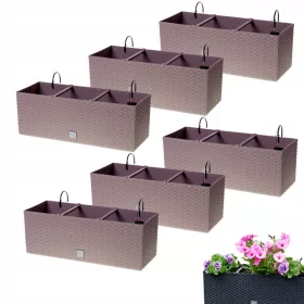    Prosperplast virágcserép 50 cm x 19 x 18,5 cm átmérőjű 50 cm műanyag barna és bézs árnyalatú