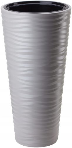  Forma-műanyag virágcserép 30 cm x 30 x 56 cm átmérőjű 30 cm műanyag szürke és ezüst árnyalatok