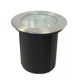   Kerti rámpa lámpa - Kerek süllyesztett ezüst invázió 21 cm