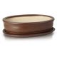  Polnix virágcserép 19 cm x 13 x 5 cm átmérőjű 13 cm kerámia barna és bézs árnyalatok