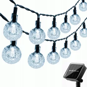   Földbe szúrható lámpa - KERTI LÁMPÁK SOLAR GARLAND 50LED, 9m HIDEG