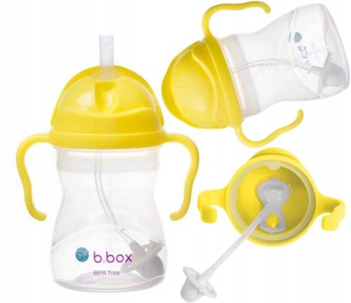 B.Box BB00507 palack szívószállal 240 ml sárga