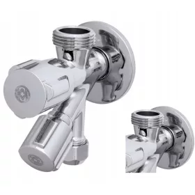   Szögszelep Granitan 1/2'' szelep mosógép mosogatógép kombinációhoz 1/2x3/4x3/8