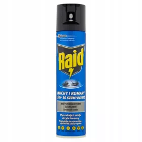    Permetező, aeroszol szúnyogok, lepkék, legyek, darazsak ellen Raid 0,48 kg 400 ml