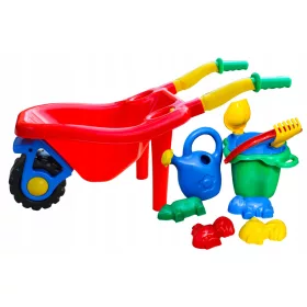 Nagy kerti homokos talicska, 9 elemből álló készlet