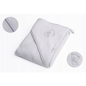   Baba törölköző kapucnival - Baba fürdőruha 100x100 szürke