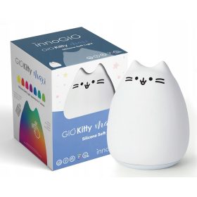   Gyermek éjszakai lámpa - Innogio lámpa gyermekeknek szilikon cica maxi