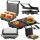  Kontakt, panini, összecsukható elektromos grill Adler AD 3051 ezüst/szürke 2800 W