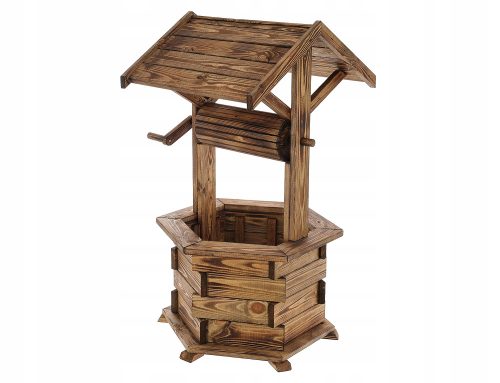  Mazur virágcserép 110 cm x 39 x 110 cm átmérőjű 60 cm barna és bézs fa árnyalatai