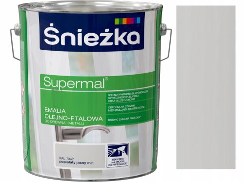 Olaj-ftál zománc Śnieżka Supermal Grey Light 10 l