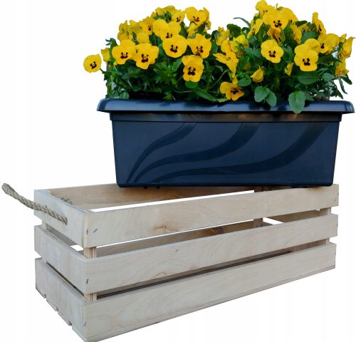  Virágcserép Dobozok földje 63 cm x 20 x 15,5 cm barna és bézs fa árnyalatai