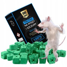   Egerek és patkányok elleni védelem - Oneshot egerek patkányokhoz kocka csomagtartó 1 kg muribro