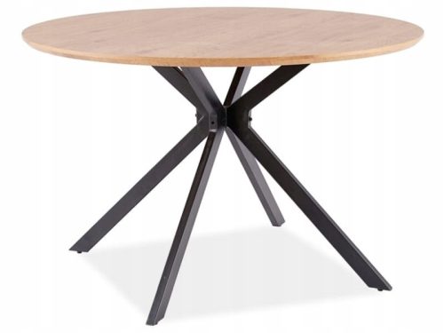  ASTER kerek asztal 120x120 tölgy/fekete loft SIGNAL