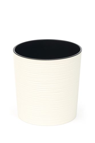  Lamela virágcserép 25 cm x 25 x 25,5 cm átmérőjű 25 cm műanyag barna és bézs árnyalatú