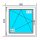Ablak - PVC Windows 900x900 Ru White, balra
