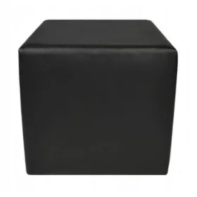 Pouf Cube lábtámasz öko bőr 35x35 fekete