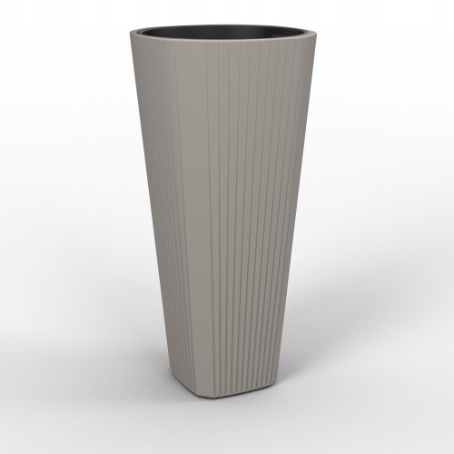  Lamela virágcserép 81 cm x 39 x 81 cm átmérő 39 cm műanyag barna és bézs árnyalatok